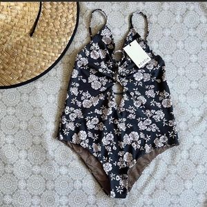 NWT Acacia swimwear Blossom Kokomo floral one full piece bikini mikoh $216